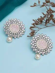 KARATCART Women Pink Classic Studs Earrings