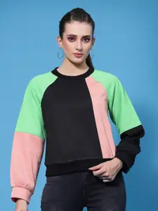 Athena Women Colourblocked Sweatshirt