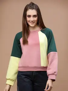 Athena Women Colourblocked Sweatshirt