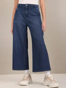 U.S. Polo Assn. Women U S Polo Assn Women Blue Wide Leg Light Fade Stretchable Jeans