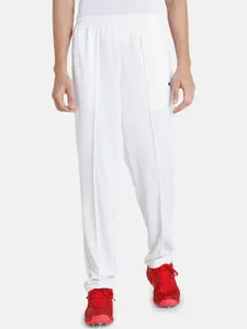 Puma Men White Cricket Team Knitted Track Pants