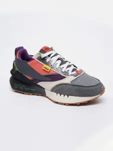 FILA Men Grey & Rust Red RENNO N GENERATION Running Sports Shoes