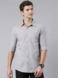 Kryptic Men Smart Regular Fit Solid Cotton Casual Shirt