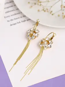 Yellow Chimes Women Gold Plated Drop Earrings