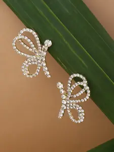 Yellow Chimes Gold-Plated Studded Contemporary Stud Earrings