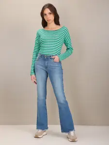 U.S. Polo Assn. Women U S Polo Assn Women Green Striped T-shirt