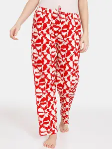 Zivame Woman Red Cotton Lounge Pant