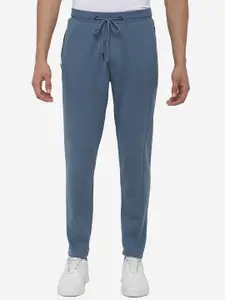 JADE BLUE Men Blue Solid Slim-Fit Track Pants