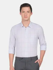 Arrow Men Slim Fit Windowpane Checked Cotton Formal Shirt