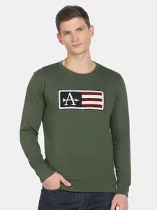 Arrow Sport Men Applique Sweatshirt