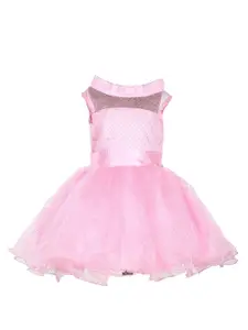 Samsara Couture Multicoloured Applique Net Dress