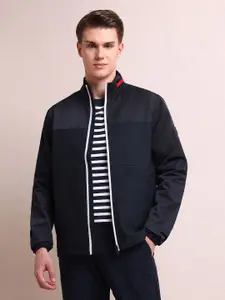 Arrow Sport Men Blue Grey Bomber Jacket
