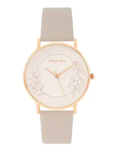 JOKER & WITCH Women Printed Dial & Brown Synthetic Straps Analogue Watch