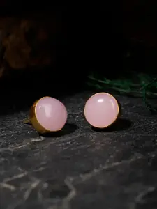 Berserk Women Pink Gold-Plated Quartz  Classic Studs Earrings
