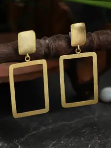 Berserk Gold-Toned Geometric Drop Earrings