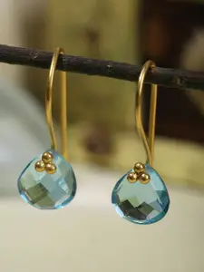 Berserk Gold-Toned & Blue Classic Drop Earrings