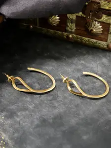 Berserk Gold-Toned Contemporary Drop Earrings
