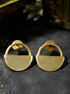 Berserk Gold-Plated Contemporary Stud Earrings