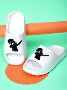 Pampy Angel Men Printed Rubber Sliders Flip Flops