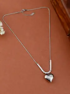 AQUASTREET Women Silver Heart Pendant Chain