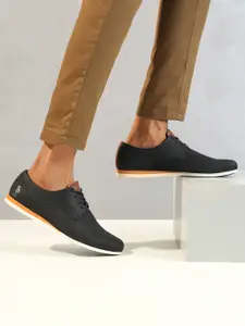 U.S. Polo Assn. Black CLEST PU Smart Casual Derbys