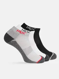 HRX by Hrithik Roshan Men Pack of 3 Patterened Ankle Length Socks