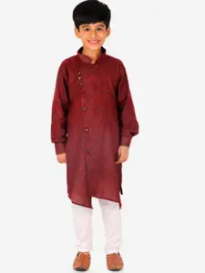 Pro-Ethic STYLE DEVELOPER Boys Maroon Kurta with Pyjamas