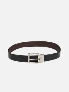 Louis Philippe Men Black & Brown Solid Reversible Leather Belt