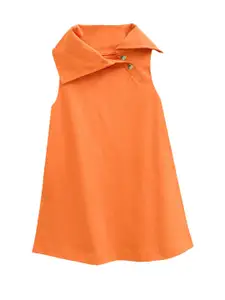 A.T.U.N. A T U N Orange A-Line Dress