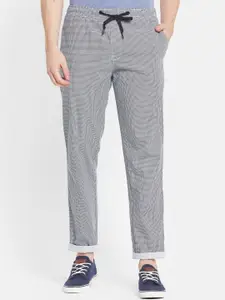 Octave Men Blue Printed Cotton Track Pant