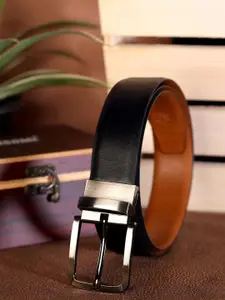 ZEVORA Men Reversible Leather Belt