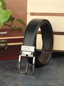 ZEVORA Men Leather Formal Reversible Belt