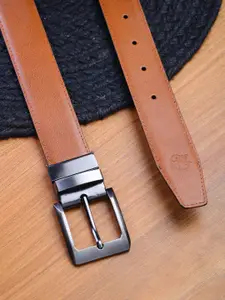 ZEVORA Men Reversible Leather Belt