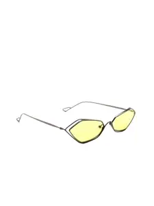 French Connection Women Cateye Sunglasses with UV Protected Lens- FC 7572 C1 S-Yellow