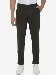 JADE BLUE Men Green Slim Fit Chinos Trousers