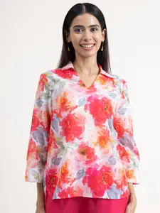 Pink Fort Women Floral Print Top