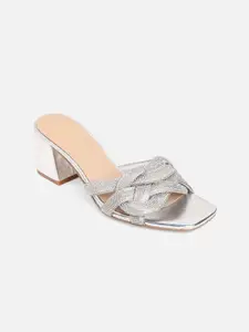 ALDO Silver-Toned Block Sandals