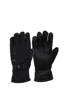 ELLIS Men Black Solid Acrylic Gloves