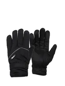 ELLIS Men Black Solid Acrylic Hand Gloves