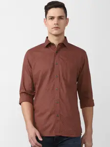 Van Heusen Sport Men Maroon Slim Fit Printed Casual Shirt