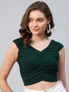 Marie Claire Green Sleeveless Crop Top