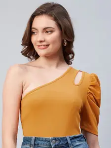 Marie Claire Yellow One Shoulder Top