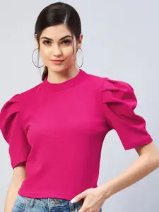 Marie Claire Pink Styled Back Crop Top