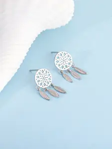 GIVA Rhodium-Plated 925 Sterling Silver Dreamcatcher Earrings