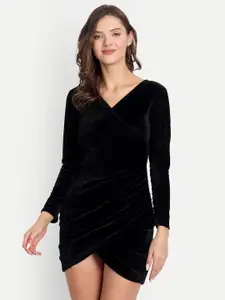 D 'VESH D 'VESH Black Velvet Bodycon Mini Dress