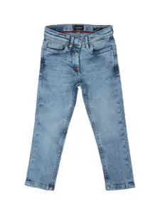 Allen Solly Junior Girls Blue Skinny Fit Low Distress Light Fade Jeans