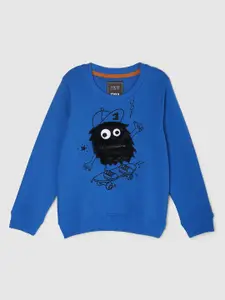 max Boys Blue Graphic Printed Sweatshirt