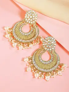 Peora Gold-Plated Crescent Shaped Chandbalis Earrings