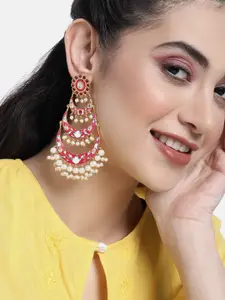 Peora Gold-Plated Crescent Shaped Chandbalis Earrings