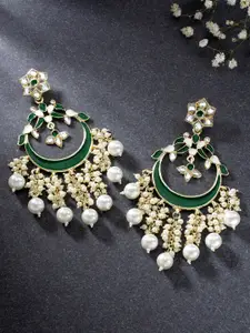 Peora Gold-Plated Crescent Shaped Chandbalis Earrings